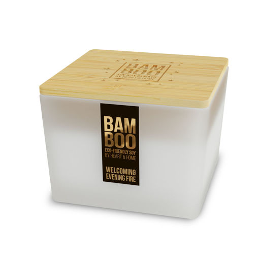 Picture of H&H - BAMBOO CENTREPIECE CANDLE WELCOMING EVENING FIRE